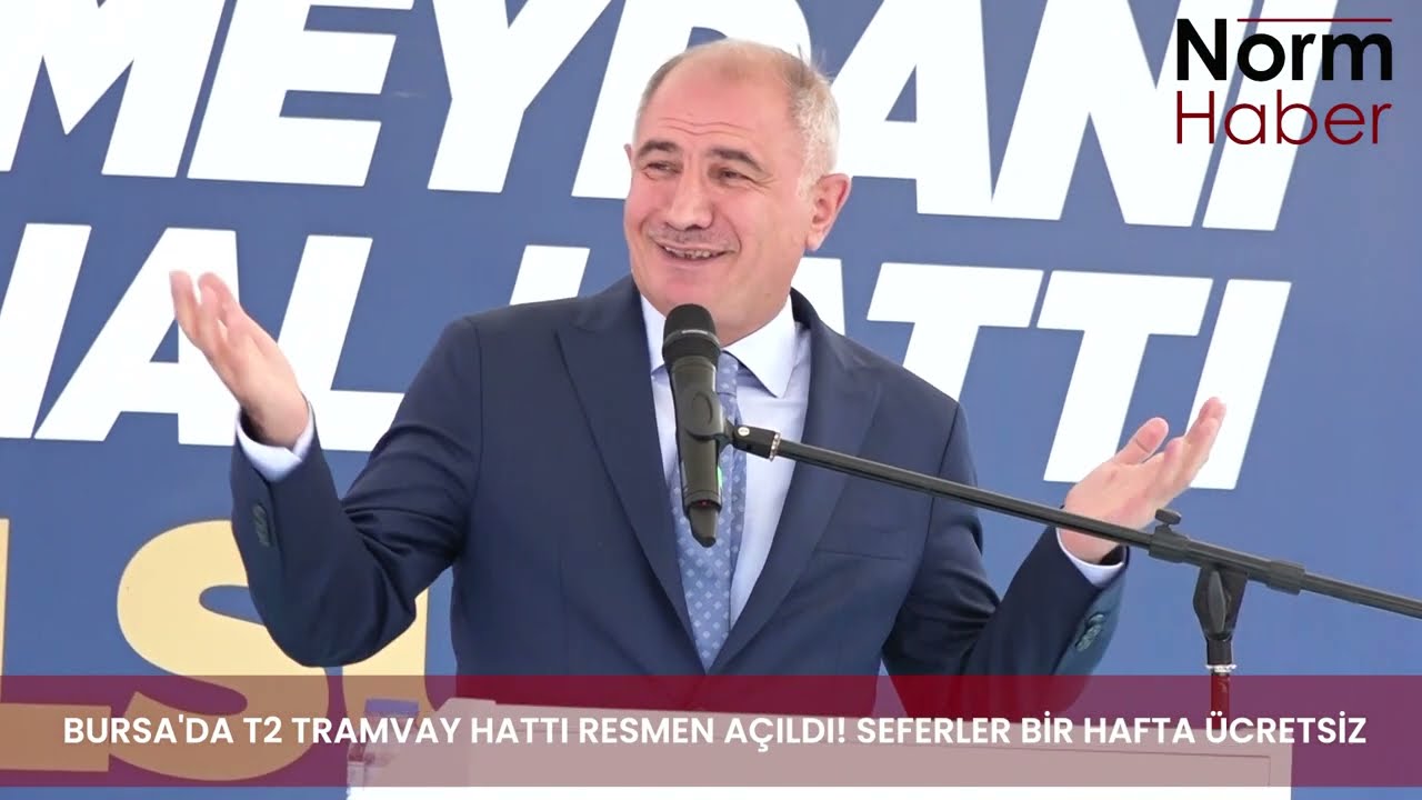 Bursa’da T2 tramvay hattı resmen açıldı! Seferler bir hafta ücretsiz