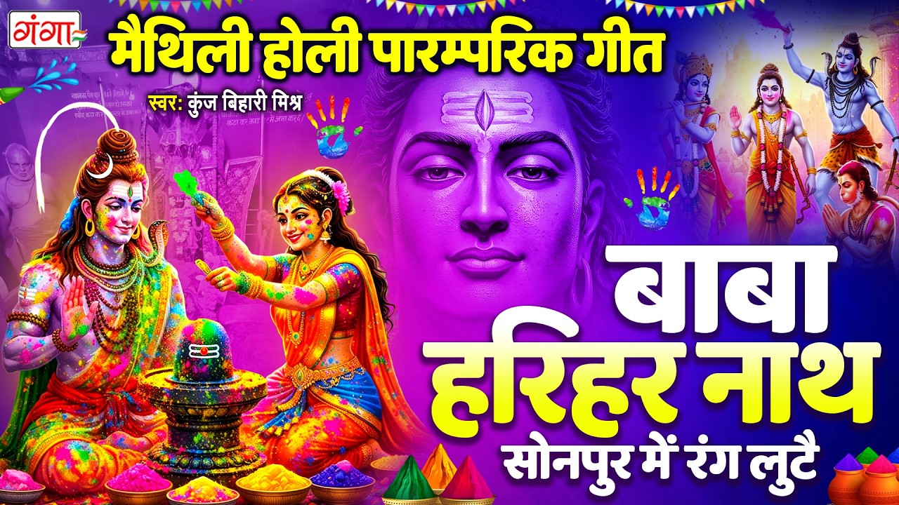 मैथिली होली पारम्परिक गीत - बाबा हरिहर नाथ सोनपुर में रंग लुटै - Kunj Bihari Mishr Holi Geet - #holi