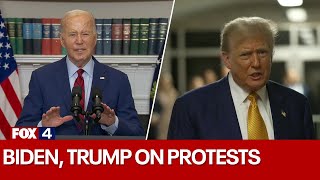 Joe Biden, Donald Trump address college protests