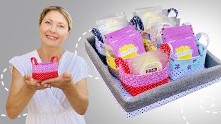 MINI MULTIPURPOSE STORAGE BASKETS FOR INFUSIONS OR SEWING ACCESSORIES / How to Make Baskets
