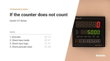 Autonics Tutorial : If the counter does not count_CT Series