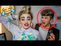 I DID MY MAKEUP HORRIBLY TO SEE HOW MY BOYFRIEND WOULD REACT!!