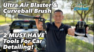 2 MUST HAVE Tools for Car Detailing! How to Use with Demo! - Ultra Air Blaster & Curveball Brush!