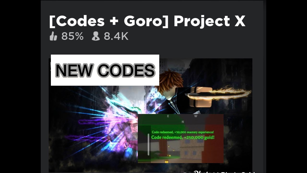 New Codes Project X Roblox Youtube - code x roblox