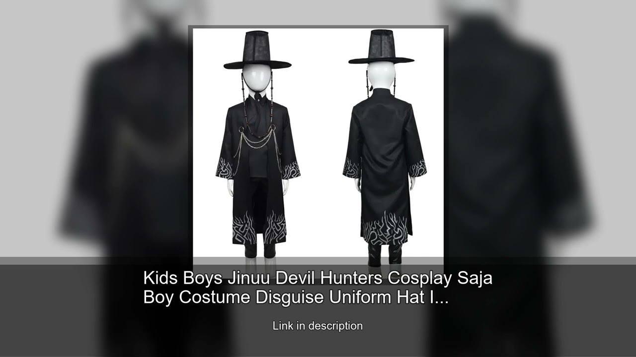 Kids Boys Jinuu Devil Hunters Cosplay Saja Boy Costume Disguise Uniform Hat Idol Roleplay Outfi