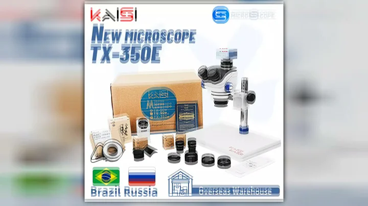 TX350e Trinocular Stereo Microscope Set 1080P 4K HDMI Video Camera 35X100X Zoom Simul Focal Trinocu
