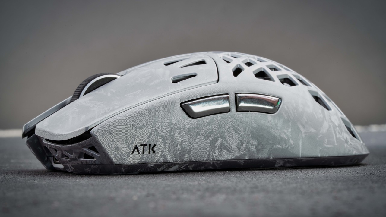 Настоящая Viper V3 Mini? - Беспроводная игровая мышь ATK Blazing Sky GHOST с полой карбоновой обо...
