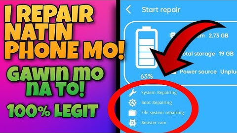 PAANO I REPAIR ANG SYSTEM NG CELLPHONE MO! ALL IN ONE REPAIR AND BOOST|| 100% LEGIT