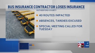 About 40 Rutherford County school bus routes impacted after contractor loses insurance