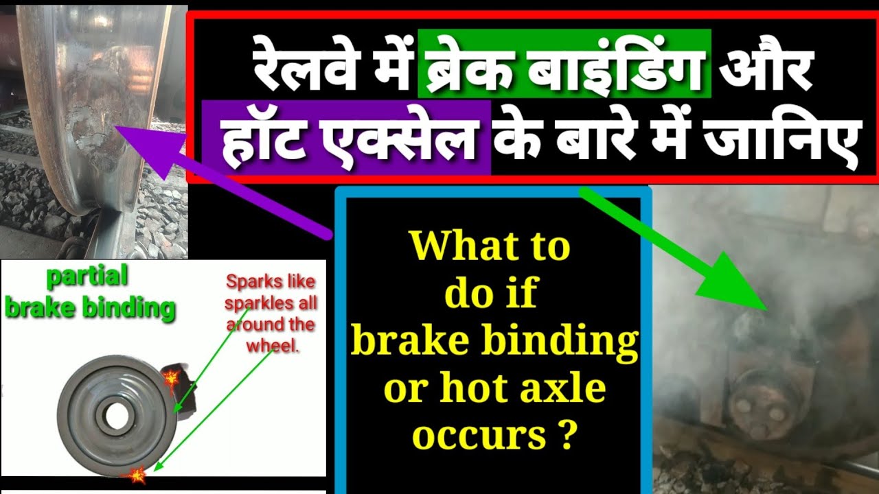 Brake binding and hot axle in railway ब्रेक बाइंडिंग या हॉट एक्सेल हो