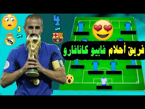 فريق أحلام فابيو كانافارو الأسد الإيطالي تشكيلة مرعبة