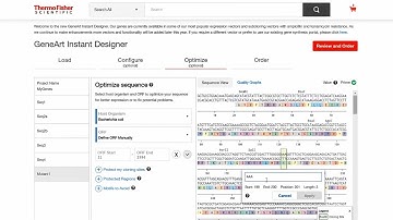 GeneArt Instant Designer Using the sequence editor and new vectors