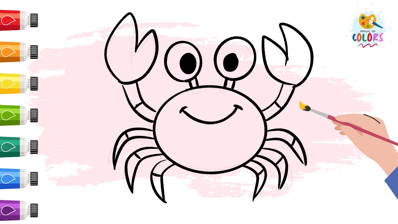 Let's draw a crab and color it
