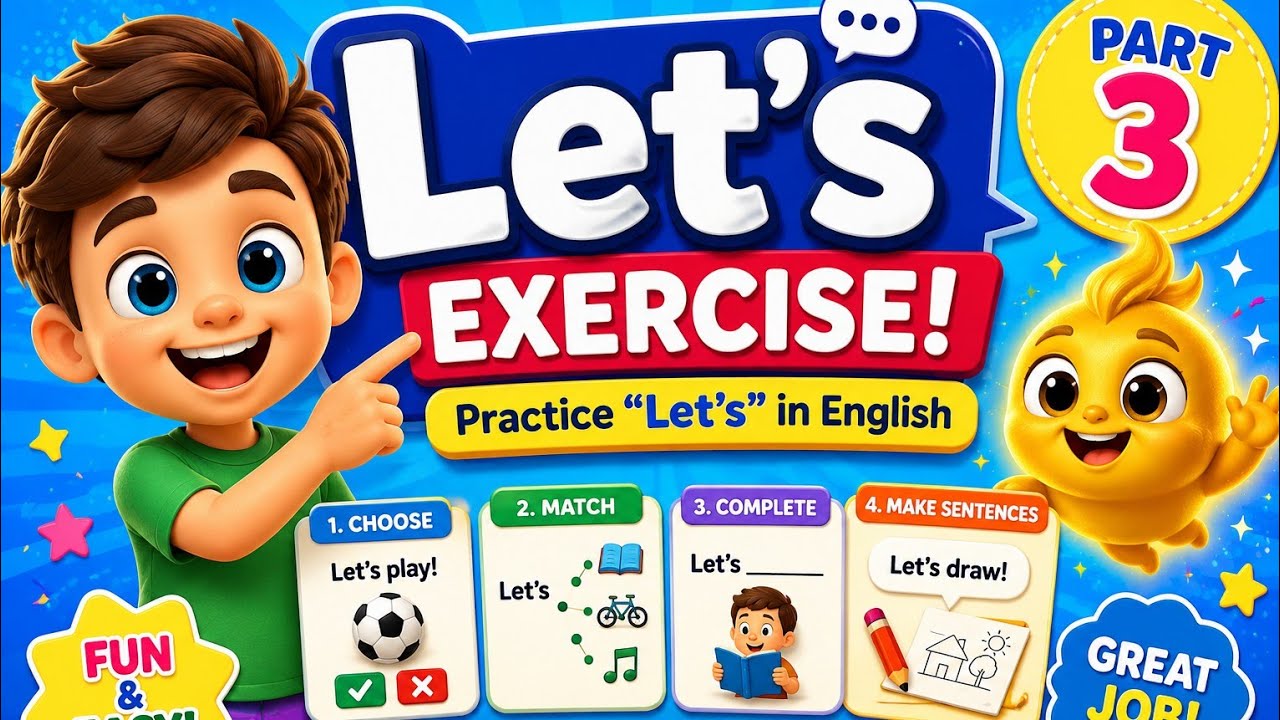 Let's Exercise! | Part 3 | Practice “Let's” in English | English