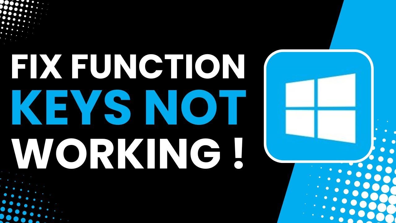 Function Keys Not Working on Windows 11 Fix - YouTube