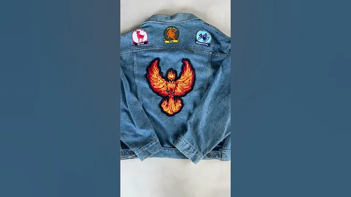 custom FIRE 🔥 ELEMENT denim jacket w patches #embroidered #blackdesigners