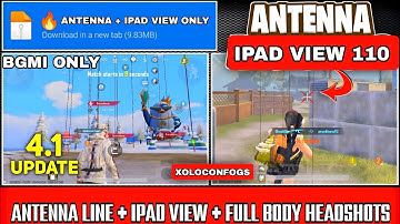 BGMI 4.1🚀 ANTENNA LINE IPAD VIEW  CONFIG FILE | HIGH DAMAGE AIMBOT CONFIG 4.1