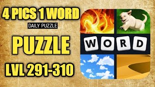 4pics 1word puzzle level 291-310 walkthrough
