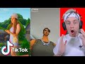 reacting to fortnite tik toks and trying not to laugh... (so funny)