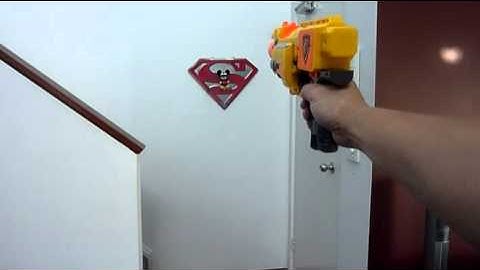 Nerf N-Strike Barricade RV-10 test fire- Suction (camo) darts