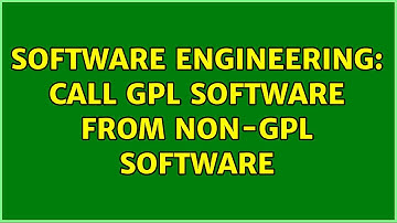 Software Engineering: Call GPL software from non-GPL software (2 Solutions!!)
