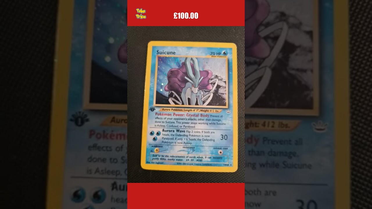 Pokemon Card - Suicune 1st Edition Holo Rare Neo Revelation 14/64 WOTC 🔥