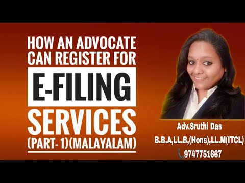 How to Register an Advocate name in E-filing Services-online[ Malayalam]