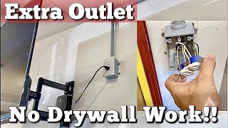 How to Add Electrical Outlets in Garage | No Drywall Work!! | DIY electrician | Existing Circuit