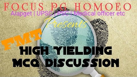 High Yielding MCQ | Forensic Medicine & Toxicology