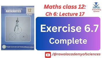 Ex 6.7  (Complete) (Conic Sections) || F.Sc 12th class mathematics ||Punjab Boards, Federal Board