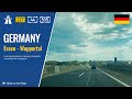 Driving in Germany: B227 &amp; Autobahn A44, A535 from Essen to Wuppertal via Velbert