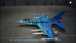 NEW--OVERVIEW OF ALL F-2A SUPER KAI WITH CONFORMAL FUEL TANKS SKINS--ACE COMBAT 7