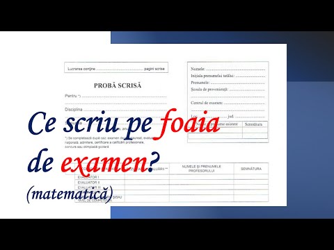 Video: Cum Să Susțineți Un Examen De Algebră