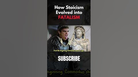 How Modern 𝗦𝗧𝗢𝗜𝗖𝗜𝗦𝗠 Evolved into 𝗙𝗔𝗧𝗔𝗟𝗜𝗦𝗠: Part 1