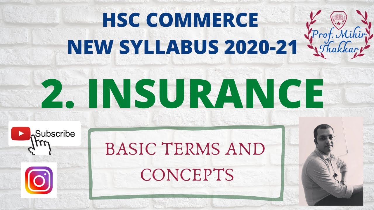 INSURANCE - BASIC TERMS AND CONCEPTS - YouTube