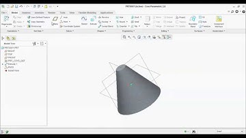 How to ceate a tangent plane on a tapered cylindrical surface in creo parametric