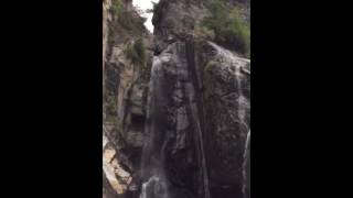Guinness world record: highest cliff diving 60 mt. Maggia waterfall, switzerland