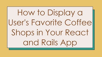 How to Display a User