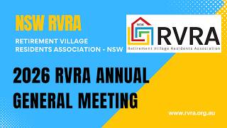 AGM Retirement Village Residents Association 2026