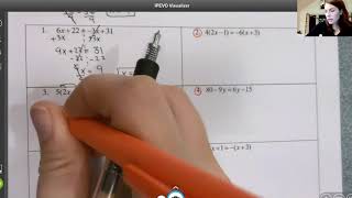 10/1 Video Lesson: Solving Multi-Step Equations (day2) NOTES #2