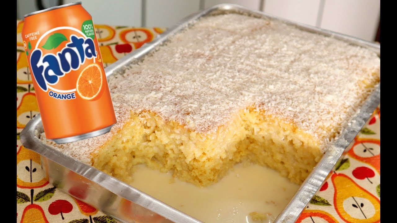 BOLO DE FANTA LARANJA I BOLO GELADO I SIMPLES E FÁCIL