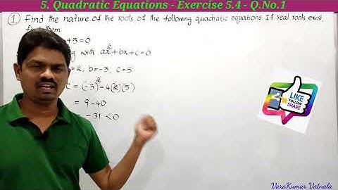 10th Class | Maths | Quadratic Equations | Exercise 5.4 | Q.No.1.