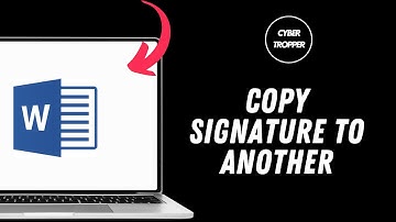 How to Copy Signature From One Document to Another
