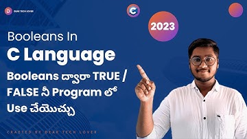 Booleans in C Programming Language | C Language Full Tutorial in Telugu | #clanguage #cprogramming