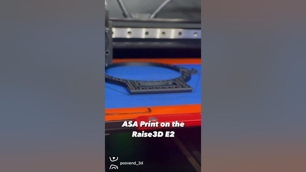 ASA Druck auf dem Raise 3D E2 - YouTube