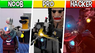 LEGO Skibidi Toilet 67 (part 3) : Noob, Pro, HACKER! / (Skibidi Toilet)