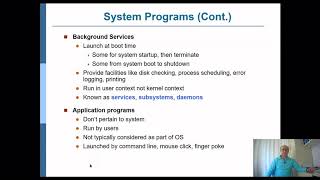 CMPE322 (Operating Systems): Ch2, Part 4 - System Programs & OS Implementation Issues