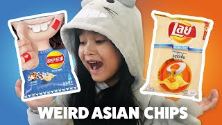 Trying Weird Asian Chip Flavours | Lauryn's World