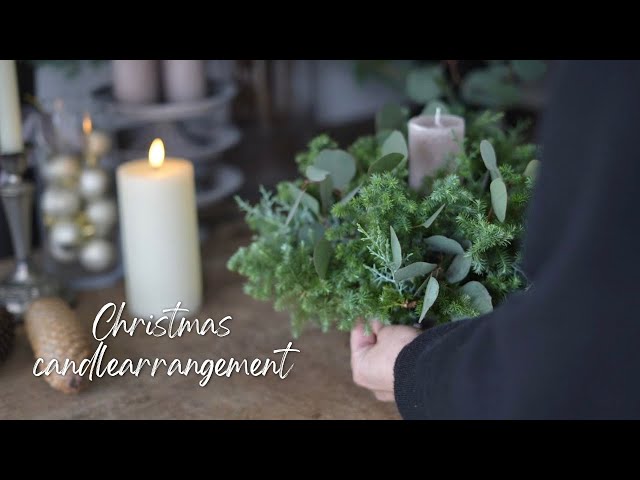 クリスマスキャンドルアレンジメントの作り方/christmas/candle