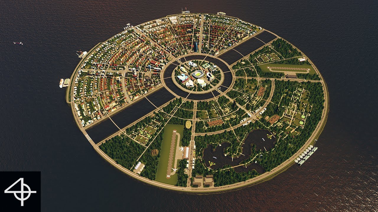Pokémon Island | Time-lapse building a Pokéball shaped city in Cities: Skylines